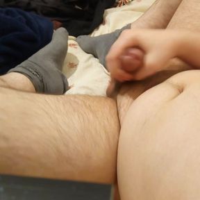 Young chubby naked on bed