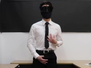 Horny Suit Twink Plays His Nipples and Jerk Off After Work Onlyfans : @littlefetish555
