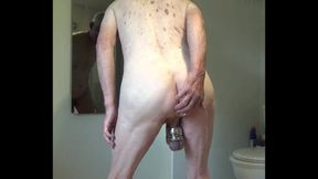 Riding the Cock Dildo with Ballweights