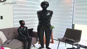 Inflatable Suit Edging and Denial, T1 Getting Huge in Heavy Rubber - Alex Latex