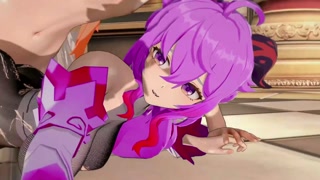 Genshin Impact Ganyu and Aether Hentai Sex 1080p Multiple Creampie Positions MMD 3D Pink Hair