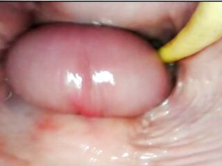 EXCELLENT INTERNAL POV. CAMERA INSIDE HER SNATCH WHILE I FILL HER WITH CUM