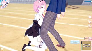 [Hentai Game Koikatsu! ]Have sex with Re zero Big tits Ram. 3DCG Erotic Anime Video.