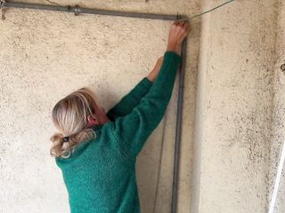 SCREWED WITH MY NEIGHBOUR IN THE WASHING MACHINE ROOM AND THE LITTLE GOLDEN-HAIRED CUMS TWICE