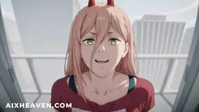 Power Girl gets railed in a hentai cartoon featuring Makima's office and