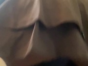 black sissy showing what’s under the skirt