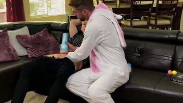 Easter egg hunting with blonde Jace Arouse turned