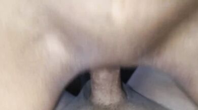 13 cm cock makes skinny Latina flaca morena choke gagging on all fours
