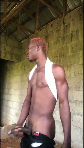 Boy Masturbating In Uncomplicated Building