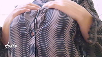 Pinay Chubby Big Tits - Office Break time playing her Big Natural tits