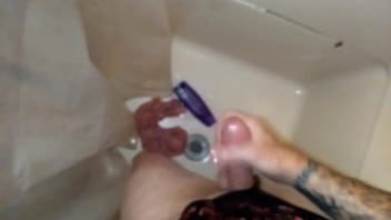 Sky oiled up in shower