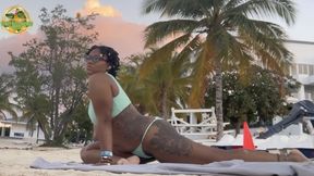 Sunrise Bikini Stretching Meditation with Temptress Mango