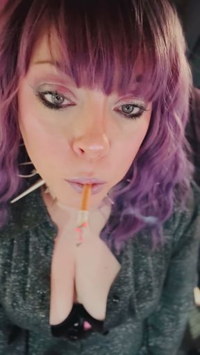 All Dangles From You Smoking Queen, Tina Snua! Close Up With Lots Of Smoke!   Clip 1