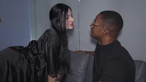 interracial anal - my neighbor throws me a bachelorette party by stretching my tight ass with his big black cock.