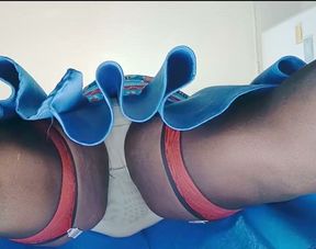 BlueGirl70 Under Skirt Tease
