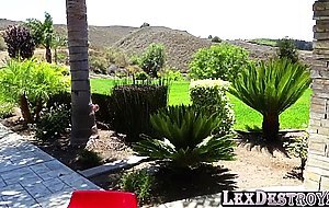 Busty brunette and tattooed MILF Payton getting pounded from behind