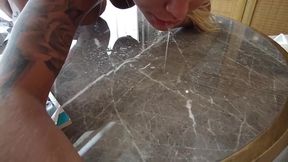 monika fox squirt on the kitchen table