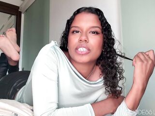 Ruined climax for My feet JOI - Dominant-bitch Luna Law gives u stroke instructions