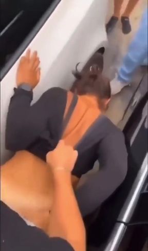 Amateur couple caught getting it on in public