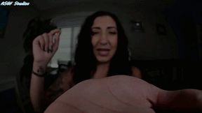 Sexy Latina can't believe you did this to yourself! "Sure thing, sure thing"- MOV