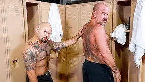Muscular Jack Dyer and JD Travis Pound Each Other in the Locker Room - Hot Men Over 30