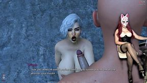 Witch prisoner takes golden shower and gets bukakke from rough gangbang