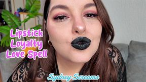 lipstick loyalty love spell - your lipstick goddess sydney screams casts a powerful spell to further ensnare your mind - pov kissing, black lipstick, witchcraf