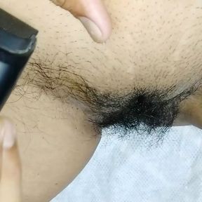 Devar triming bhabhi pussy hair part2