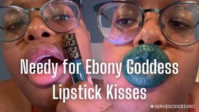 Needy For Ebony Goddess Lipstick Kisses - Royal Ro close up plexiglass kissing fetish hd mp4 1080p