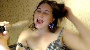 blow job + ahegao face