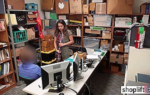Perverted LP officer got busted sexy brunette thief