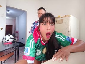 I fuck my beautiful, big-titted Mexican stepdaughter before the World Cup starts.