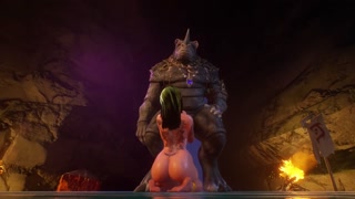 Fairy sucks off giant rhino cock and swallows cum 4 minutes continuesly
