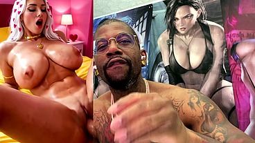 Big Breast Valentine Slut Getting Her Tight Bald Pussy Hole Fucked, AI Generated