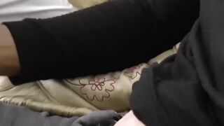 MatureLacey.com - Big-breasted granny's cock sucking and riding with a happy ending