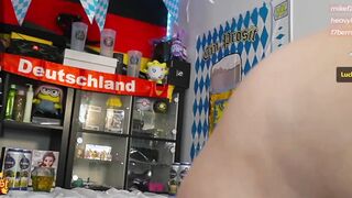 German freaky cunt with mouth with incredible sexy huge and irresistible butt and big jugs Celebrates Oktoberfest Party nude and body oiled