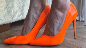Neon Orange Heels & Shoeplay (mkv)