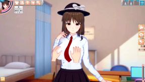 [Eroge Koikatsu! ] Touhou Project Renko Usami's boobs rubbed and sex after being served as a standing handjob blowjob! Big Breasts Hentai [Hentai Game Toho]