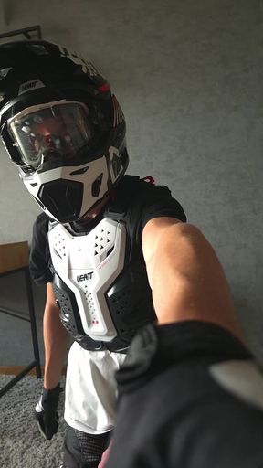 Cream Pie on My Mxhelmet