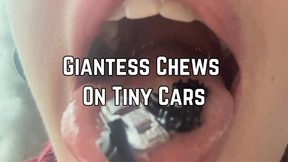 Giantess Chews On Tiny Cars