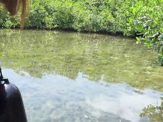 RISKY OUTDOOR SEX on a secret island! i got CREAMPIED ON A BOAT! POV