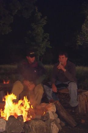 They lit a bonefire at the wilderness and fuck all night