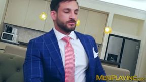 Sexy Javi Gray puts himself into a hardcore spit roasting with Donato Reyes