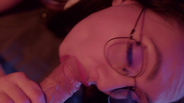 Lustful male piss on tits his girl's and fucks in ass her, and she gets cum in mouth.