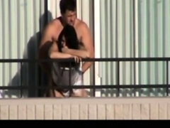 couple fucks on hotel balcony