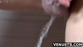 Big tits Asian tranny Venus Luxx is fullfiling our fantasies washing her smoking hot body while slowly wanking her big cock.