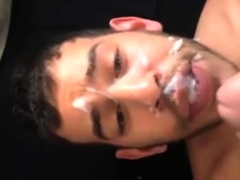 Arab Boy take the full load of daddys cum..