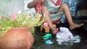 Priyanka aunty dress washing in bathroom sex