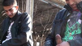 Scoout007 - Two young Gypsy boys jerk off their dicks at a casting!