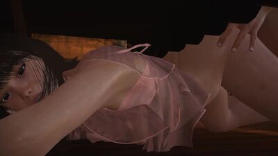 Petite Canadian chick gets trapped under bedside table in a wild 3D hentai ride